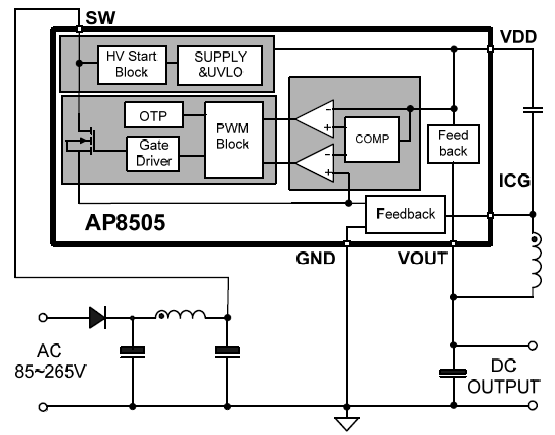 博鱼APP下载AP8505 电饭煲芯片ap8505门铃芯片典范使用(图2)
